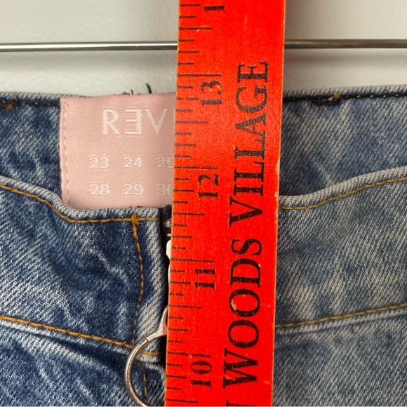 NWT Revice Ying Yang Two Tone Crop Zipper Jeans Vintage Style Size 31 or 10 - Picture 9 of 16